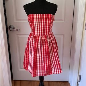 NWT Vineyard Vines Gingham Strapless Dress sz 4